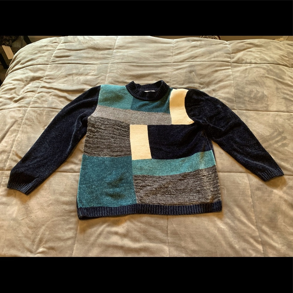 Blocky Blue Alfred Dunner Sweater